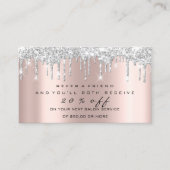 Salon Reference Kaart Silver Makeup Lashes Nails W (Voorkant)