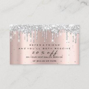 Salon Reference Kaart Silver Makeup Lashes Nails W