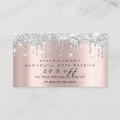 Salon Reference Kaart Silver Makeup Lashes Nails W (Voorkant)
