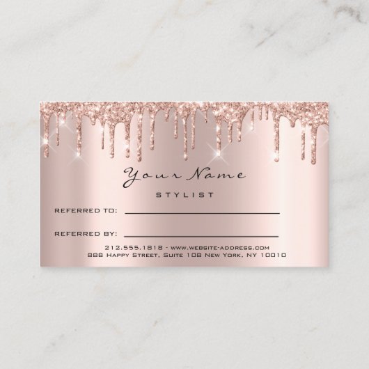 Salon Reference Kaart Spark Makeup Lashes Nails Wa (Achterkant)