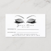 Salon Reference Kaart White Makeup Lashes Extensio (Achterkant)