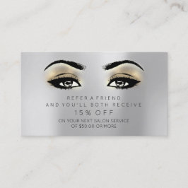 Salon Referential Kaart Lashes Makeup Gold Silver