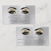 Salon Referential Kaart Lashes Makeup Gold Silver (Voorkant / Achterkant)
