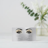 Salon Referential Kaart Lashes Makeup Gold Silver (Staand voorkant)