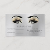 Salon Referential Kaart Lashes Makeup Gold Silver (Achterkant)