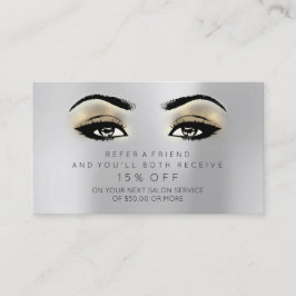Salon Referential Kaart Lashes Makeup Gold Silver
