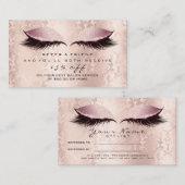 Salon Referral Kaart Damask Makeup Pink Lashes Gla (Voorkant / Achterkant)