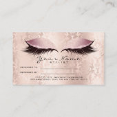 Salon Referral Kaart Damask Makeup Pink Lashes Gla (Achterkant)