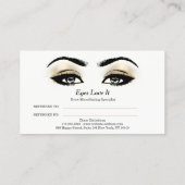 Salon Referral Kaart Glitter Esthetician Lashes (Achterkant)