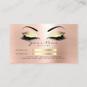 Salon Referral Kaart Glitter Gold Roos Roze streep (Achterkant)