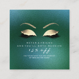Salon Referral Kaart Glitter Gold Tropical Lashes