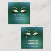 Salon Referral Kaart Glitter Gold Tropical Lashes (Voorkant / Achterkant)