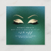 Salon Referral Kaart Glitter Gold Tropical Lashes (Voorkant)