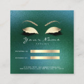 Salon Referral Kaart Glitter Gold Tropical Lashes (Achterkant)