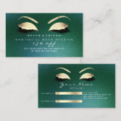 Salon Referral Kaart Glitter Gold Woodland Lashes (Voorkant / Achterkant)