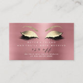 Salon Referral Kaart Glitter Roos Gold Bean Lashes (Voorkant)