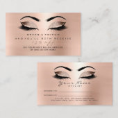 Salon Referral Kaart Glitter Roos Gold Lashes Lux (Voorkant / Achterkant)