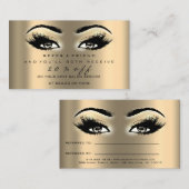 Salon Referral Kaart Makeup Artist Gold Glam Lashe (Voorkant / Achterkant)