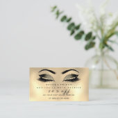 Salon Referral Kaart Makeup Artist Gold Wax Lashes (Staand voorkant)