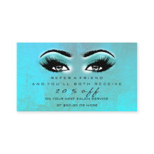 Salon Referral Kaart Makeup Artist Ocean Lashes
