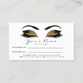 Salon Referral Kaart Makeup Artist White Wax Lashe (Achterkant)