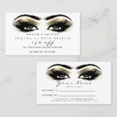 Salon Referral Kaart Makeup Lash Eye Gold White (Voorkant / Achterkant)