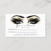 Salon Referral Kaart Makeup Lash Eye Gold White (Achterkant)