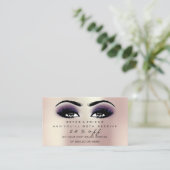 Salon Referral Kaart Makeup Roos Roze Violet Lashe (Staand voorkant)