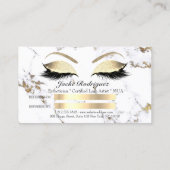 Salon Referral Kaart Marble Gold Eyes Lashes (Achterkant)