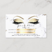 Salon Referral Kaart Marble Gold White Lashes (Achterkant)