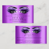 Salon Referral Kaart Paars Makeup Lashes Extension (Voorkant / Achterkant)