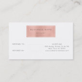 Salon Referral Kaart Pink Gold Roos White Grey Fau (Achterkant)