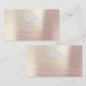 Salon Referral Kaart Roze Rose Diamond Lotus White (Voorkant / Achterkant)