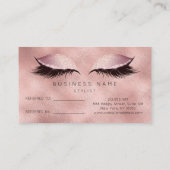 Salon Referral Kaart Roze Rose Makeup Lashes (Achterkant)