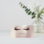 Salon Referral Kaart Roze Roze Roze Lashes (Staand voorkant)