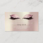 Salon Referral Kaart Roze Roze Roze Lashes (Voorkant)