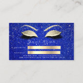 Salon Referral Kaart Skinny Gold Blue Lashes (Achterkant)