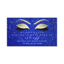 Salon Referral Kaart Skinny Gold Blue Lashes