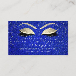 Salon Referral Kaart Skinny Gold Blue Lashes
