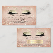 Salon Referral Kaart Skinny Gold Roos Lashes (Voorkant / Achterkant)