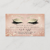 Salon Referral Kaart Skinny Gold Roos Lashes (Voorkant)