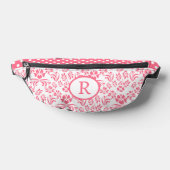  Salon Roze Patronen Monogrammed Heuptasje (Liggend)