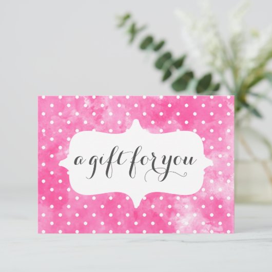 Salon Roze Wit Cadeaubon (Staand voorkant)