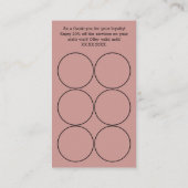 Salon Roze & Zwart Haar Gereedschap Patroon QR Dan Klantenkaartje (Achterkant)