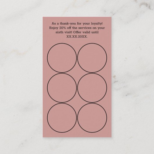 Salon Roze & Zwart Haar Gereedschap Patroon QR Dan Klantenkaartje (Achterkant)