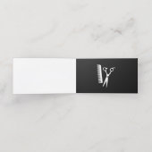 Salon schaar & kam (ponskaart 7) klantenkaartje (Binnenkant ongevouwen)