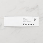 Salon schaar & kam (ponskaart 7) klantenkaartje (Buitenkant ongevouwen)