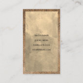 Salon Schaar Logo | Waterverf en Leer Visitekaartje (Achterkant)