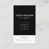 Salon schaar marmer afsprakenkaartje (Achterkant)