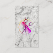 Salon schaar marmer afsprakenkaartje (Voorkant)